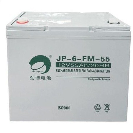 劲博蓄电池JP-6-FM-55铅酸免维护12V55AH直流屏ups电源用电瓶