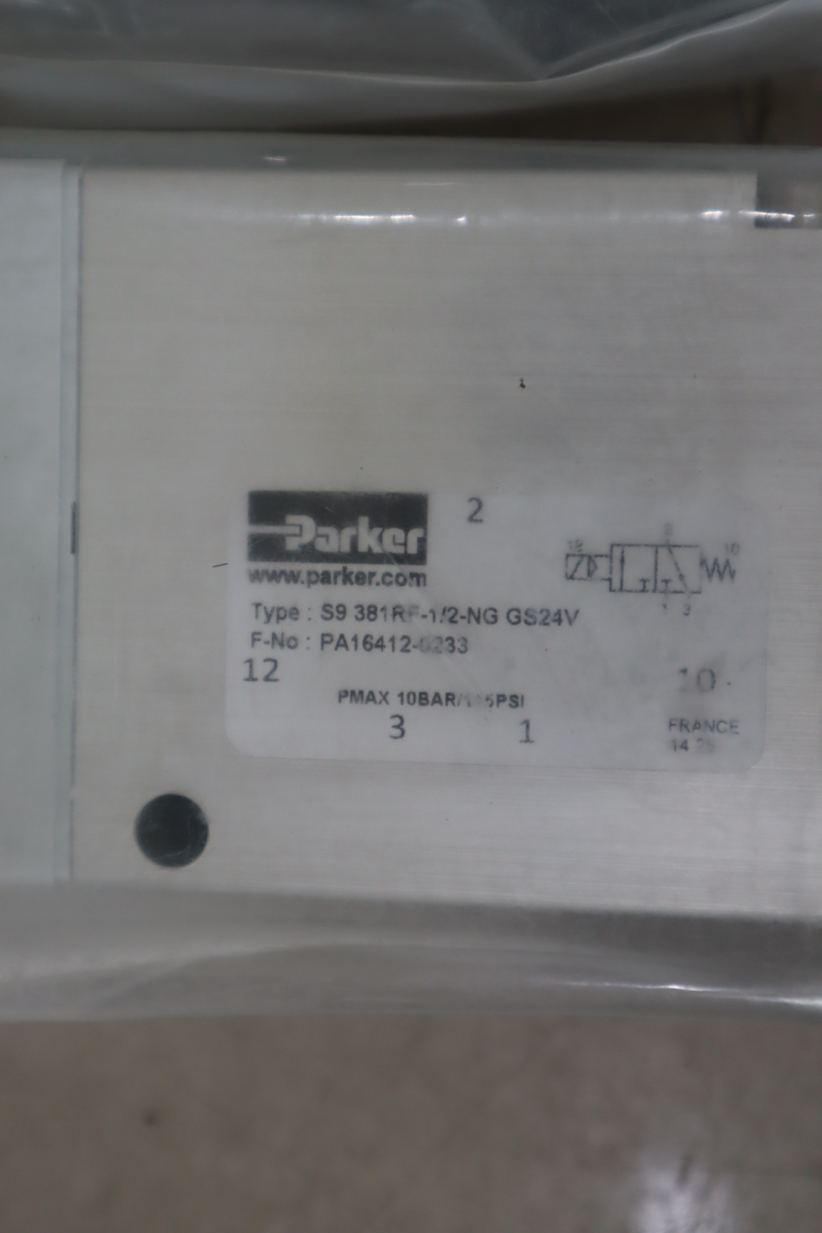 S9 381RF-1/2-NG GS24V PA美国派克PARKER气动阀