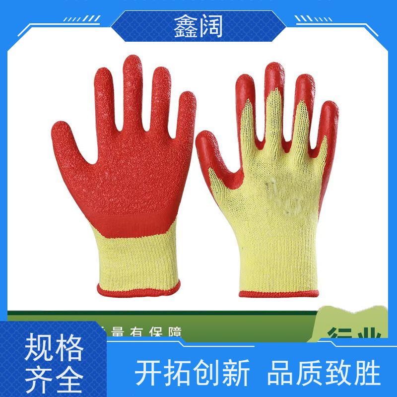 双层防护鑫阔线皱劳保手套 防油线纱作业手套 汽修行业耐脏易洗