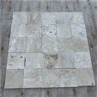 温馨雅致 白色莱姆石马赛克 超白洞石铺地面石材 仿古墙面砖