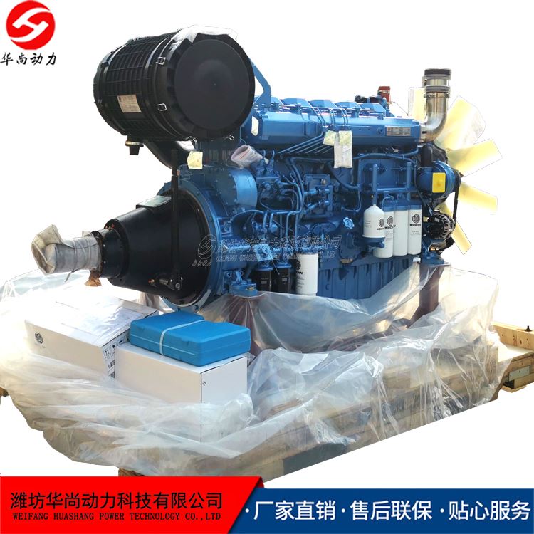  6105AZLC渔船 160马力 120齿轮箱柴油机 带罩壳动力输出 皮实耐用
