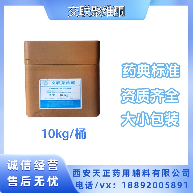 药用辅料交联聚维酮PVPP 10型号B规格10公斤/件 药典CP2020质量标准