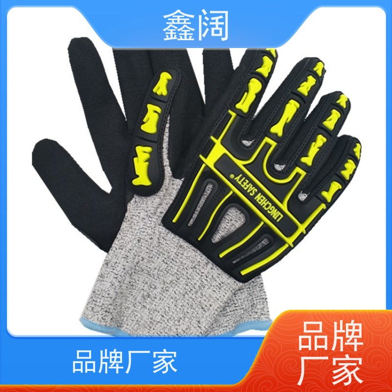 安全防护首选 鑫阔抗冲击手套 防冲击手套（工业级防震手套） 高密度纤维+防滑设计 建筑/物流场景适用 抗冲击手套 防冲击手套耐用防割裂