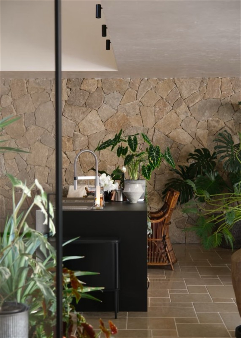 室内装饰 天然铺地石 黄木纹冰裂纹碎拼石 黄色毛边文化石