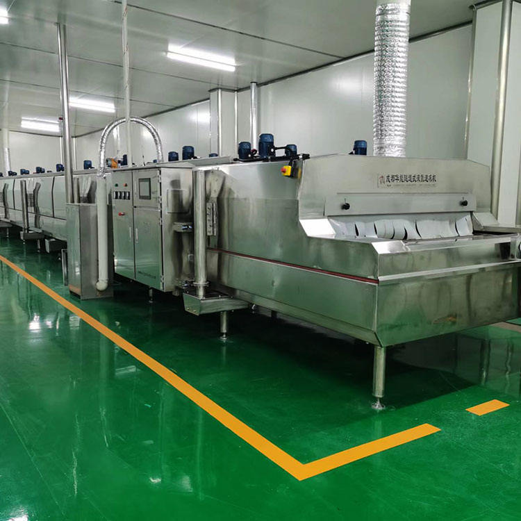 大型肉类隧道式液氮速冻机 平板式速冻挂冰流水线厂家 HN-SDS-8 华能