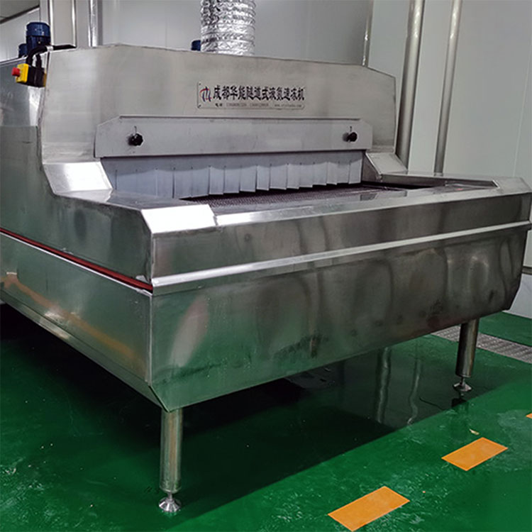 华能低温 中央厨房 网带式液氮速冻隧道 不锈钢鱿鱼速冻机厂 HN-SDS