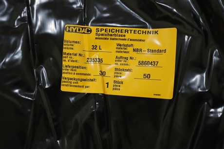 235335 Blase 32L*7/8-14UNF/VG5NBR20/P460kompl皮囊贺德克HYDAC