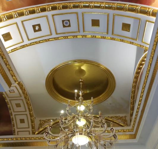 邵阳贴金银箔工人师傅 酒店吊顶贴金箔 背景墙贴金公司电话 贴金箔