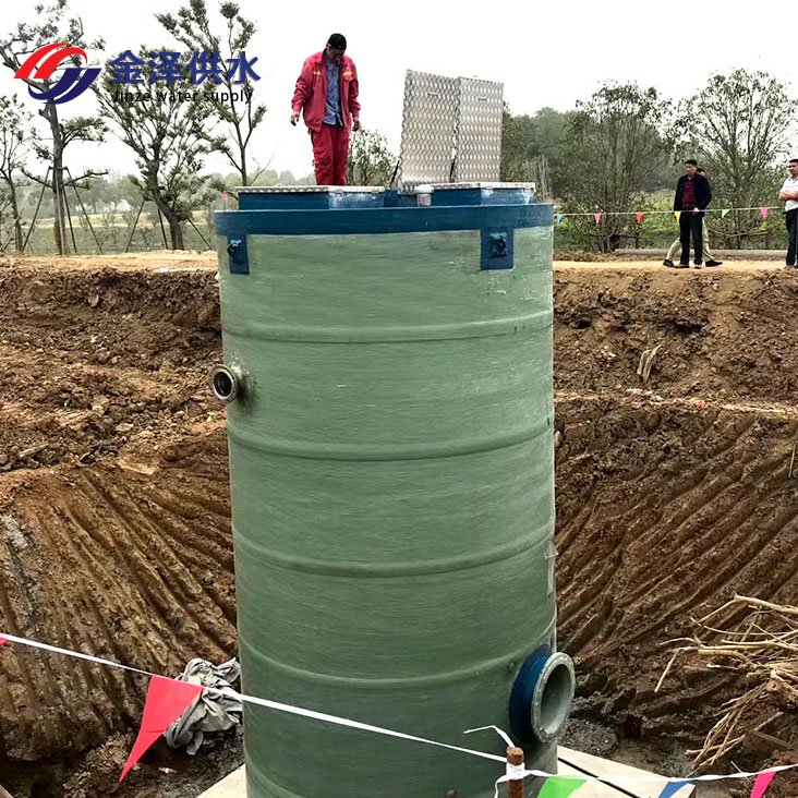 玻璃钢筒体 维护简单 睢宁县 农业灌溉 一体化预制泵站