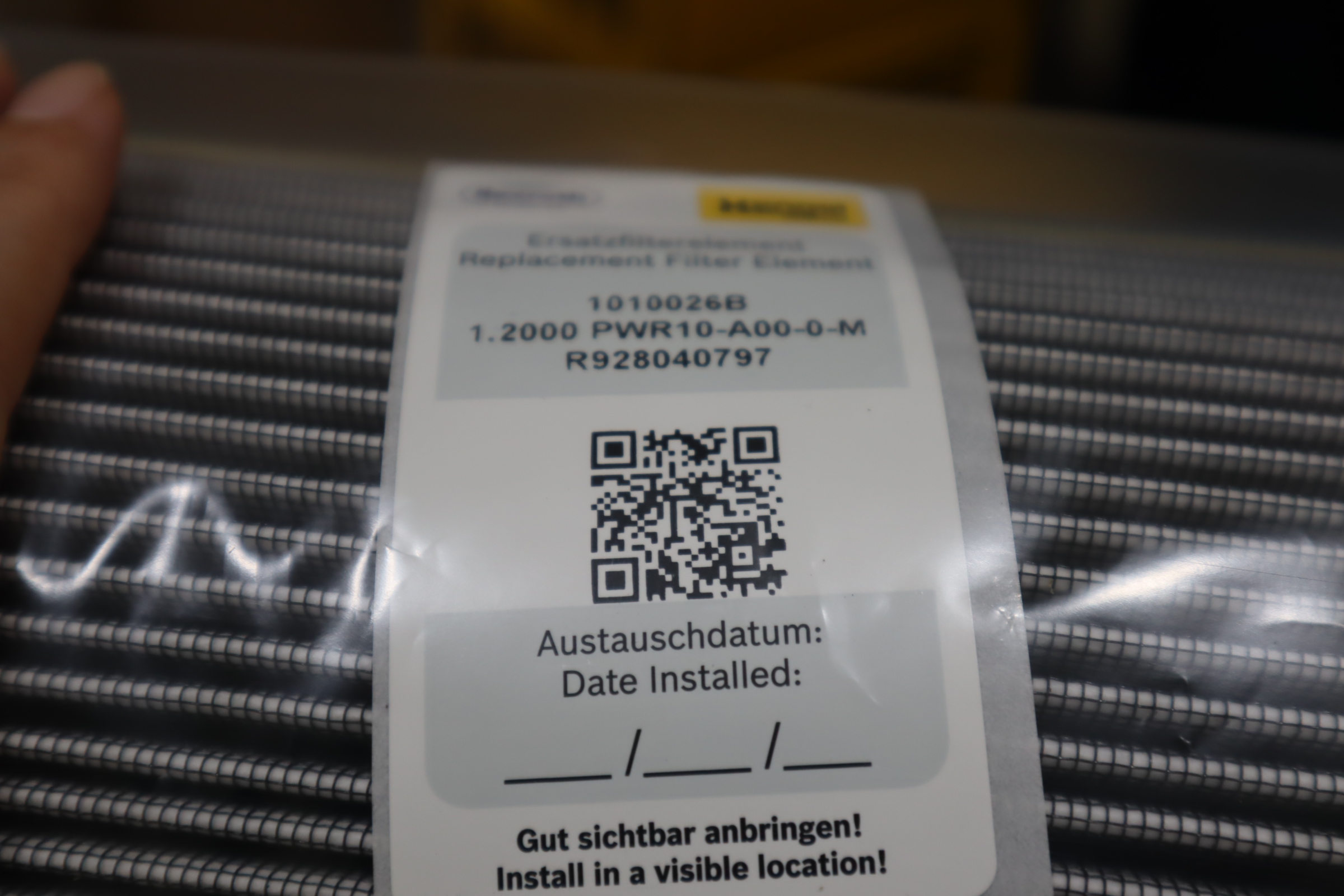 1010026B R928040797 1.2000 PWR10-A00-0-M 汉格斯特HENGST滤芯