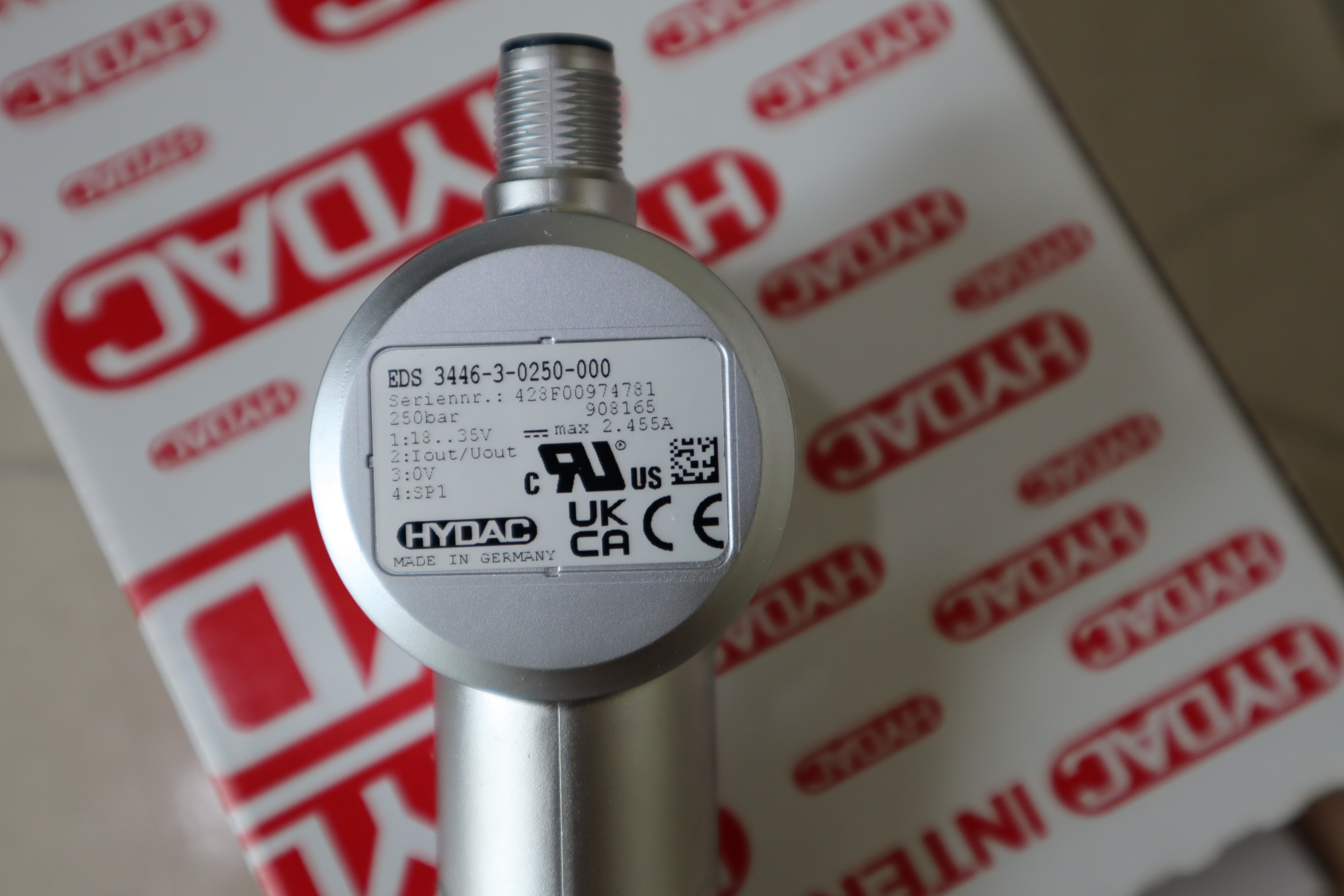 EDS 3446-3-0250-000 908165 贺德克HYDAC压力温度传感器德国产