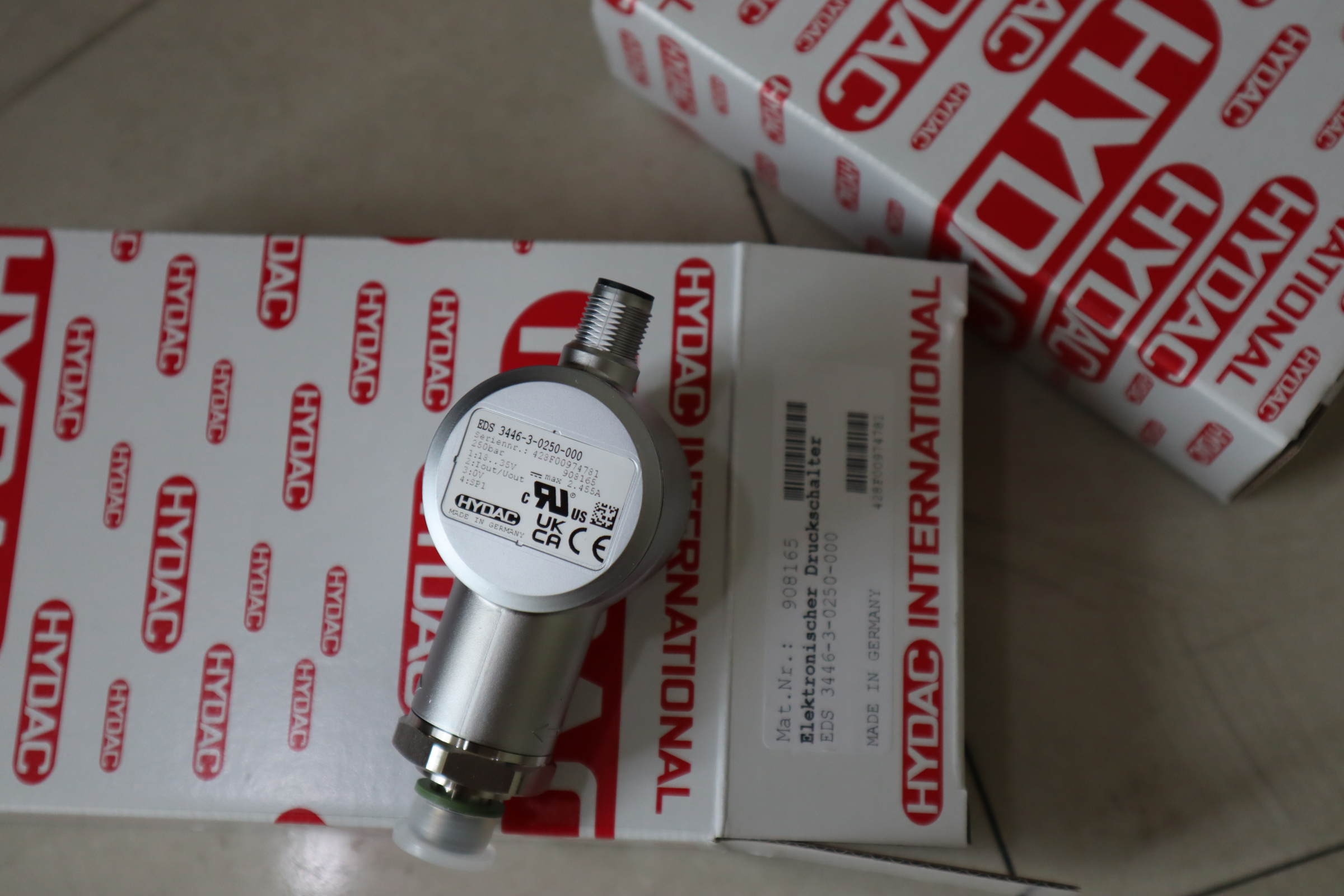 EDS 3446-3-0250-000 908165 贺德克HYDAC压力温度传感器德国产