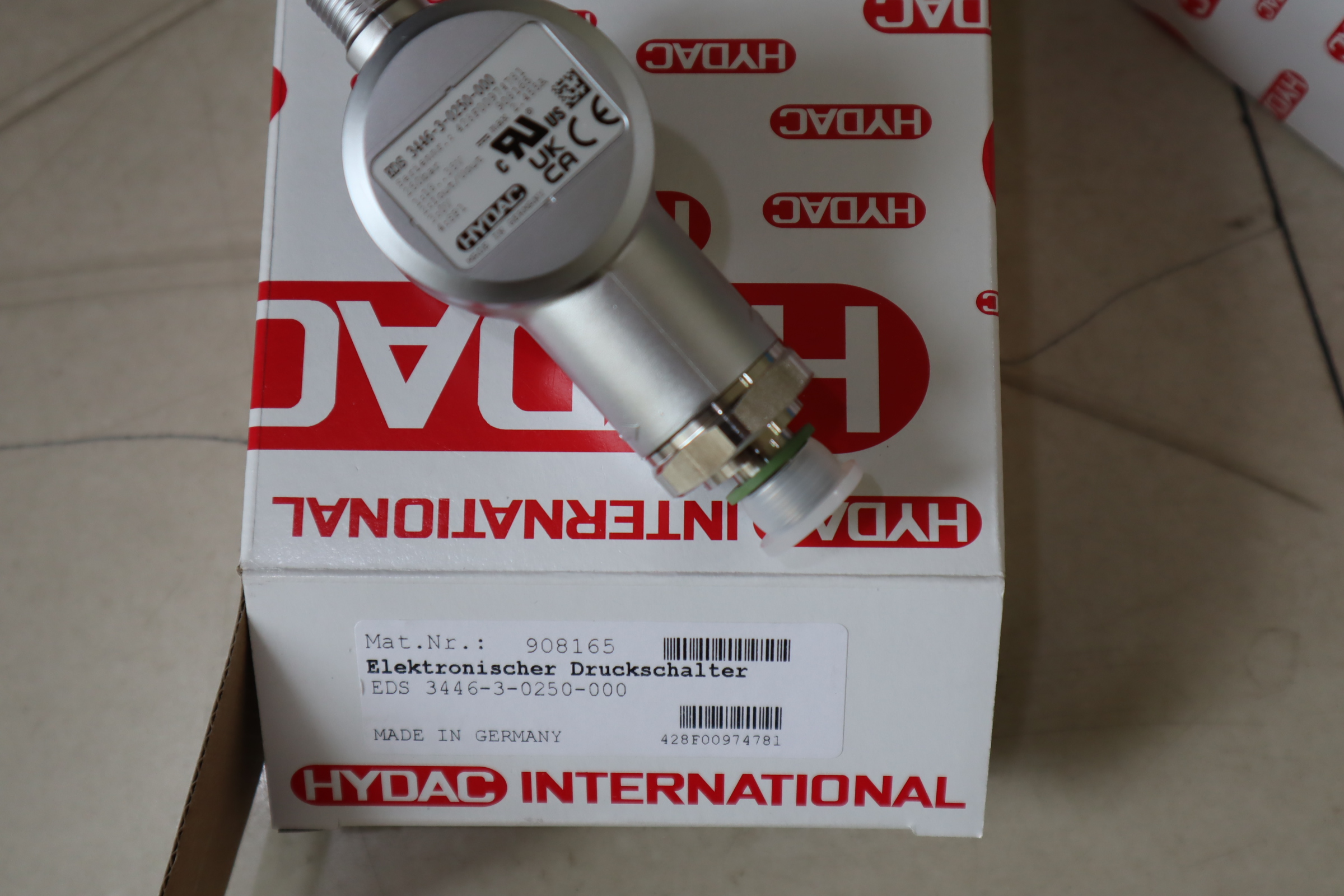 EDS 3446-3-0250-000 908165 贺德克HYDAC压力温度传感器德国产