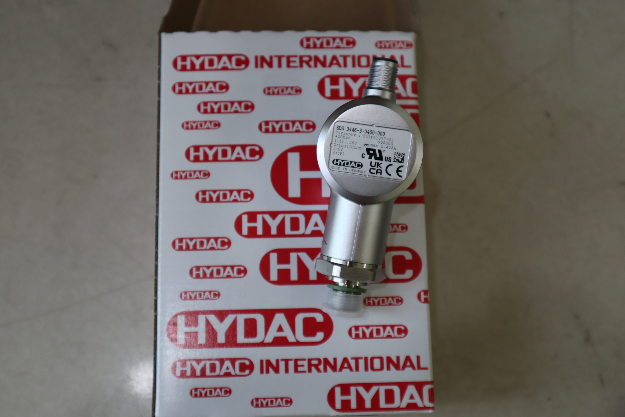 EDS 3446-3-0400-000 908000 贺德克HYDAC压力温度传感器德国产