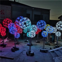 仿真发光蒲公英雕塑 不锈钢植物雕塑定制