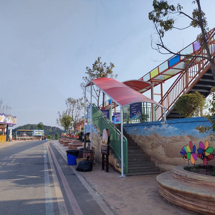 厚朴膜结构 出售 小学生游乐场膜结构 自洁性好 通风透气 耐潮湿