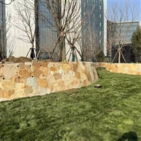 柏坡黄石皮墙文化石 灰色石板材 天然黑石皮背景墙加工