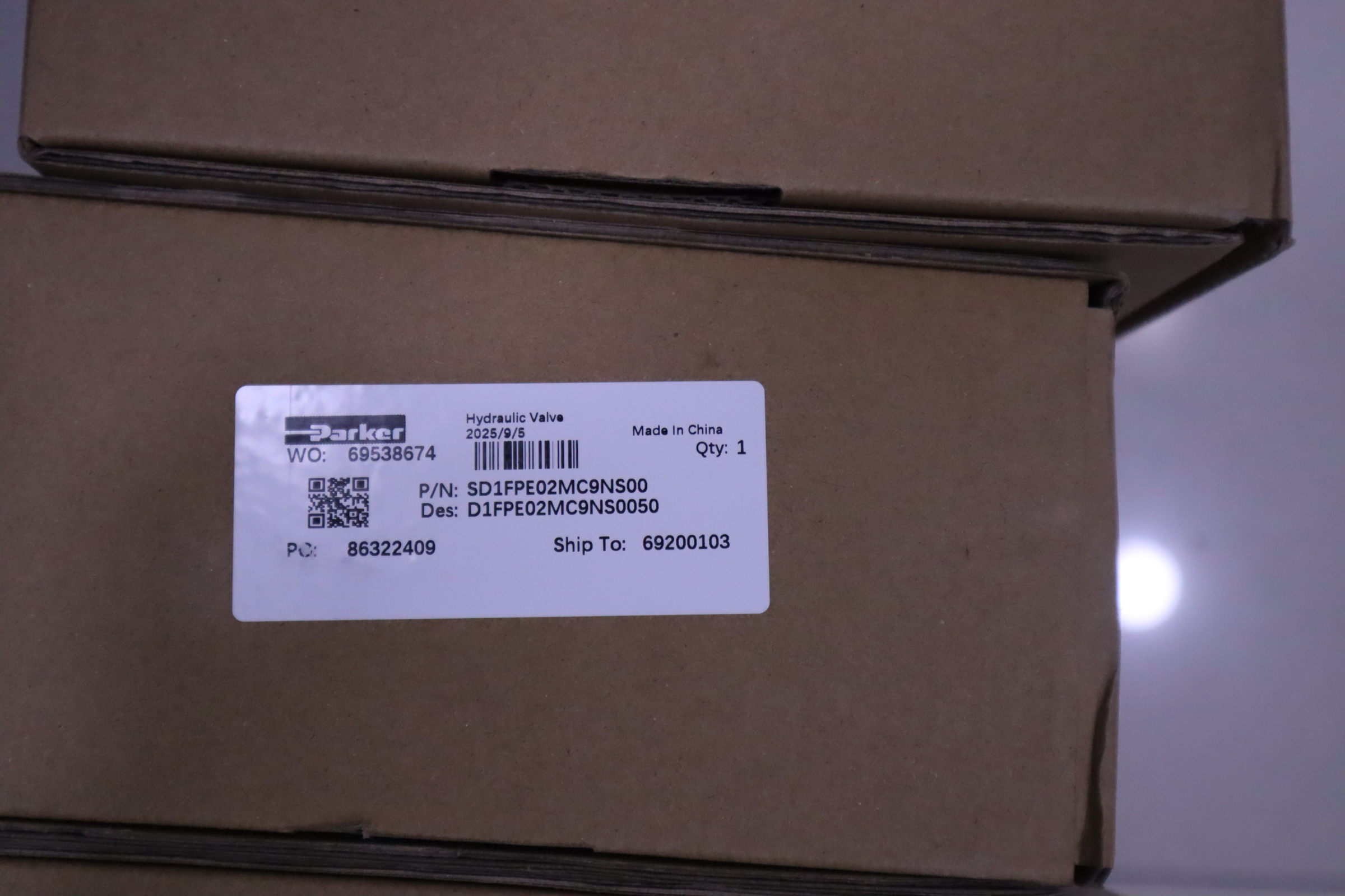 SD1FPE02MC9NS00 D1FPE02MC9NS0050 美国派克PARKER比例阀