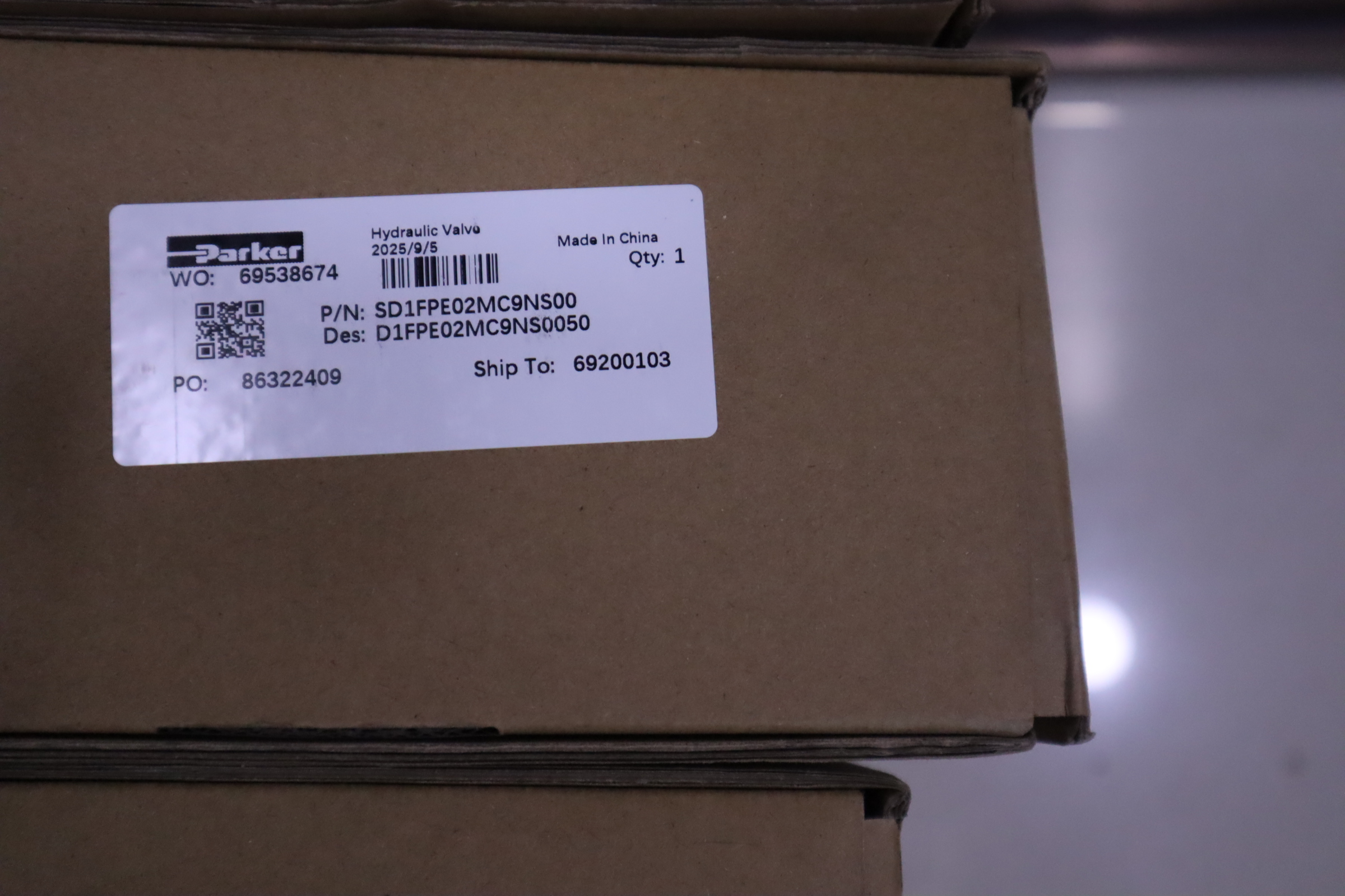 SD1FPE02MC9NS00 D1FPE02MC9NS0050 美国派克PARKER比例阀