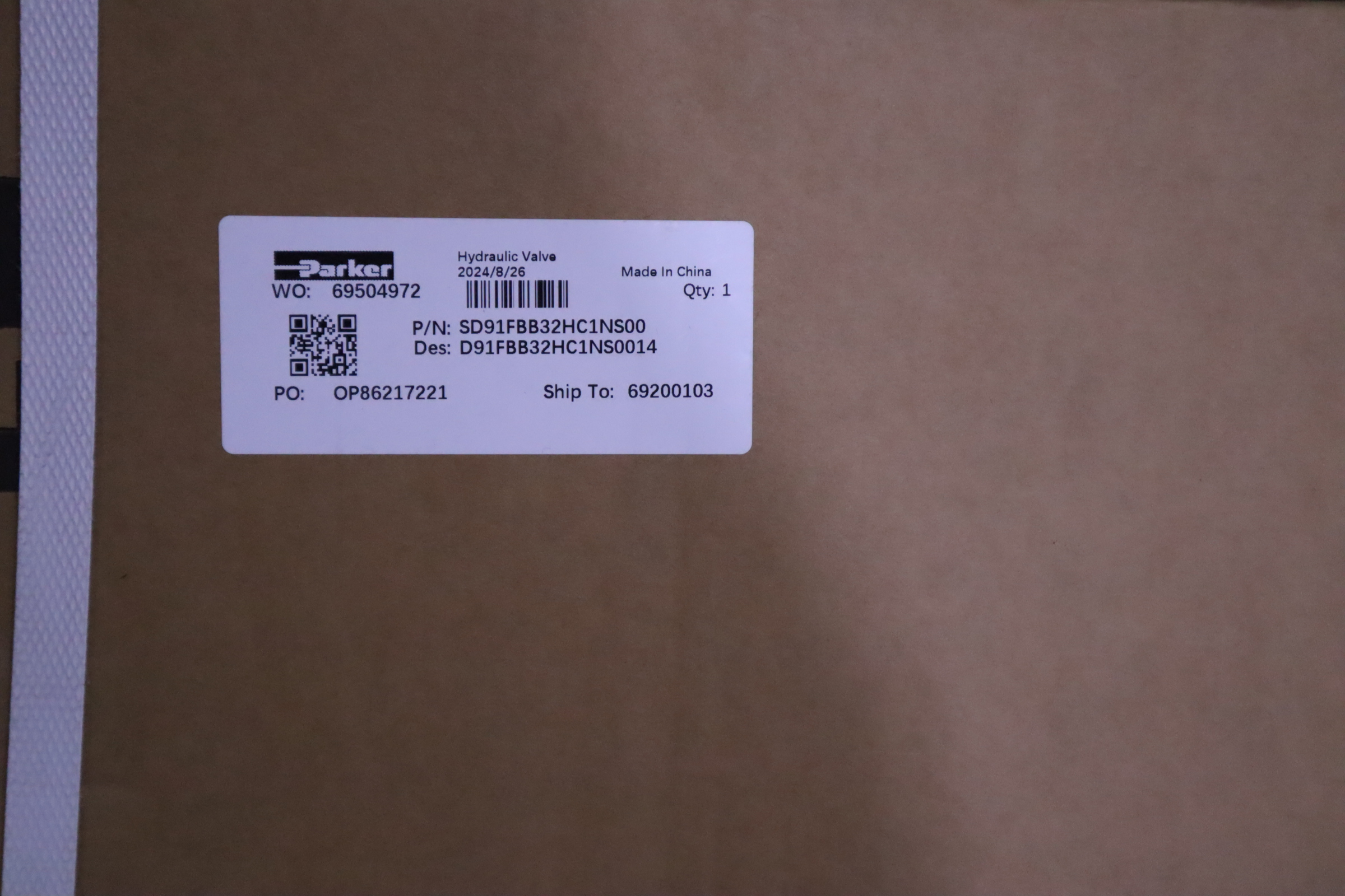 SD1FPE02MC9NS00 D1FPE02MC9NS0050 美国派克PARKER比例阀