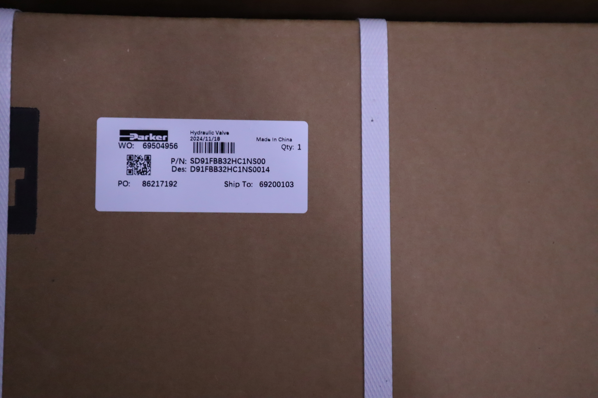 SD1FPE02MC9NS00 D1FPE02MC9NS0050 美国派克PARKER比例阀