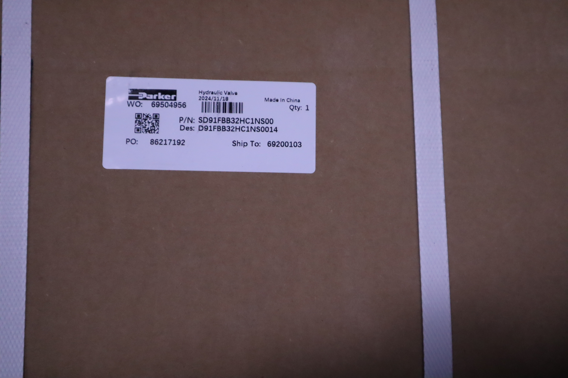 SD91FBB32HC1NS00 D91FBB32HC1NS0014  美国派克PARKER比例阀