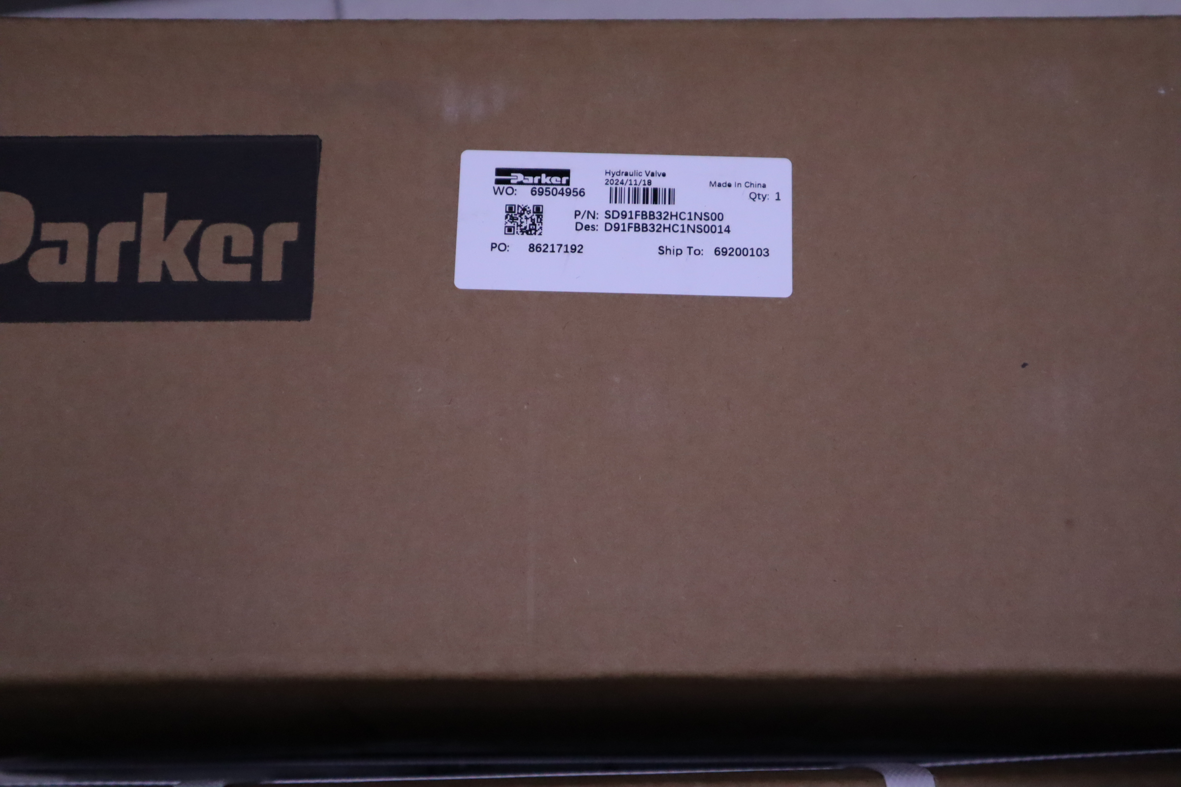 SD91FBB32HC1NS00 D91FBB32HC1NS0014  美国派克PARKER比例阀