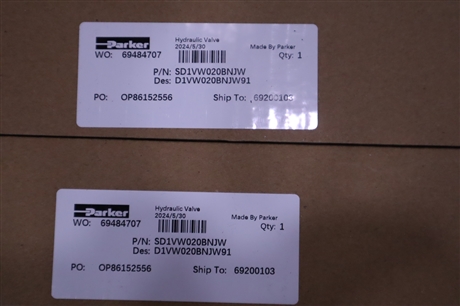 SD1VW020BNJW D1VW020BNJW91 美国派克PARKER 电磁阀