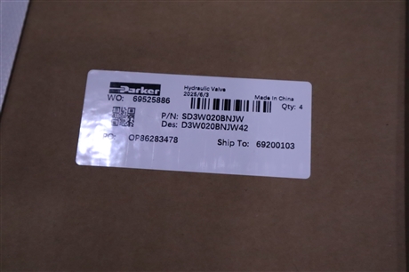 SD3W020BNJW D3W020BNJW42 美国派克PARKER 电磁阀
