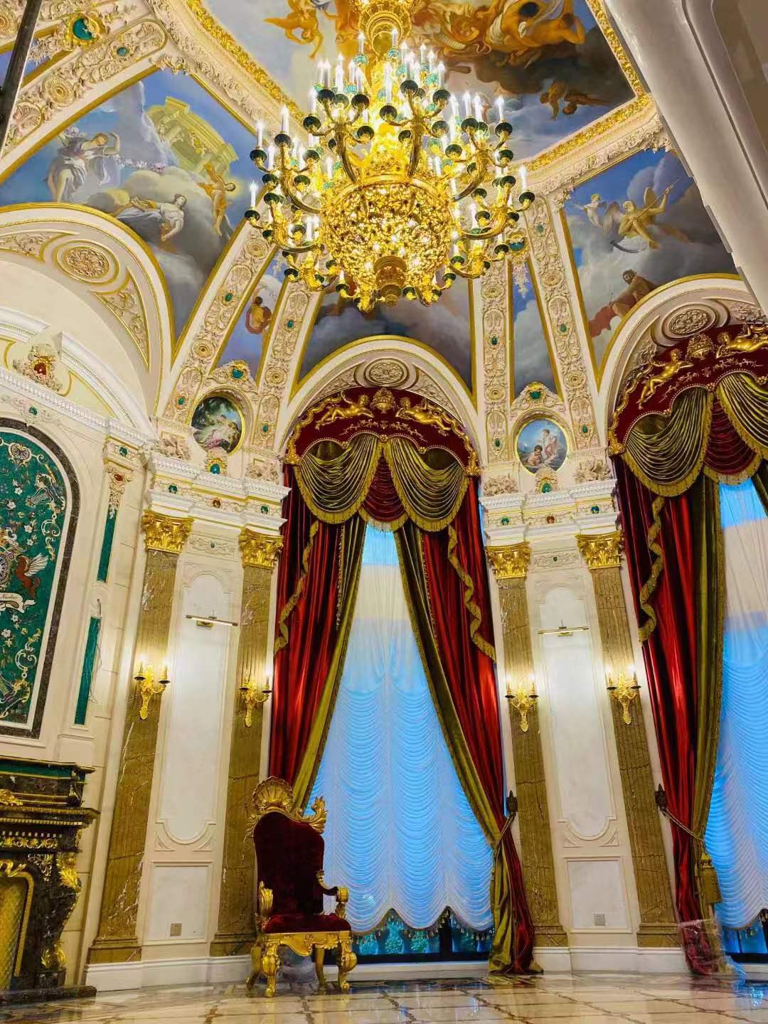 墙面装饰描金贴金箔厂商精细施工光泽感强 纹理清晰