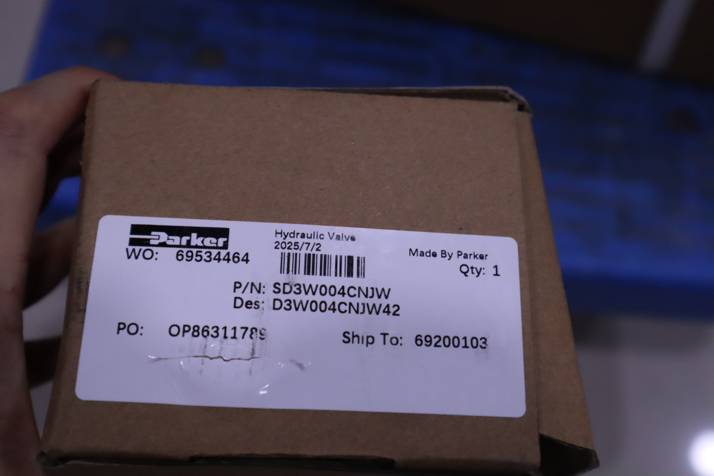 SD3W004CNJW D3W004CNJW42 美国派克PARKER 电磁阀