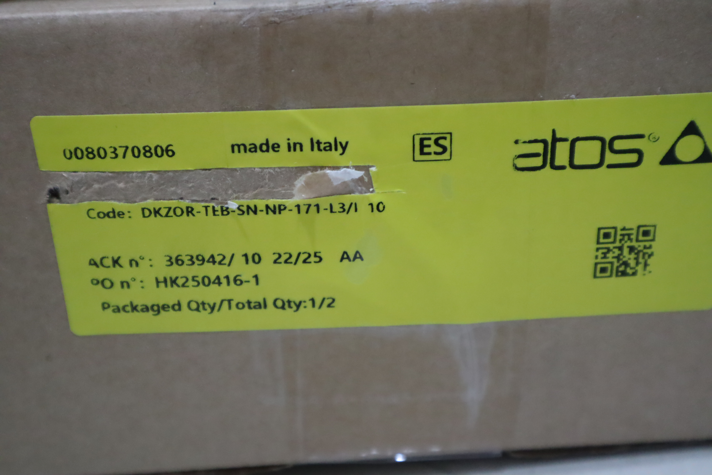 DKZOR-TEB-SN-NP-171-L3/I 10 E-RI-TEB-N-NP-05H 11阿托斯ATOS