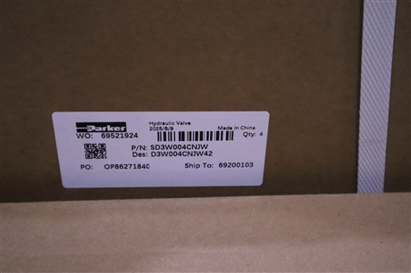 SD3W004CNJW D3W004CNJW42 美国派克PARKER 电磁阀