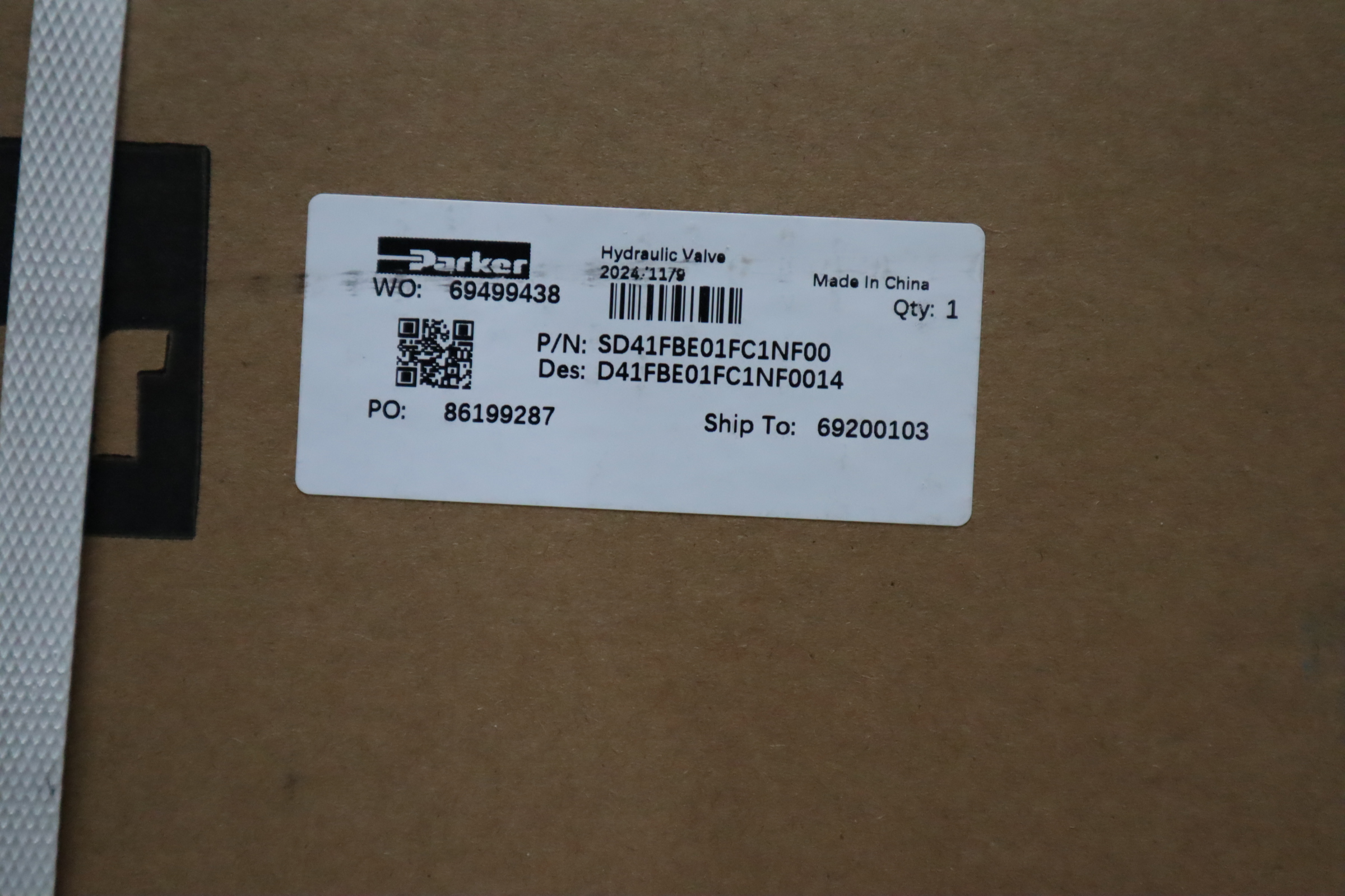 SD41FBE01FC1NF00 D41FBE01FC1NF0014 美国派克PARKER比例阀