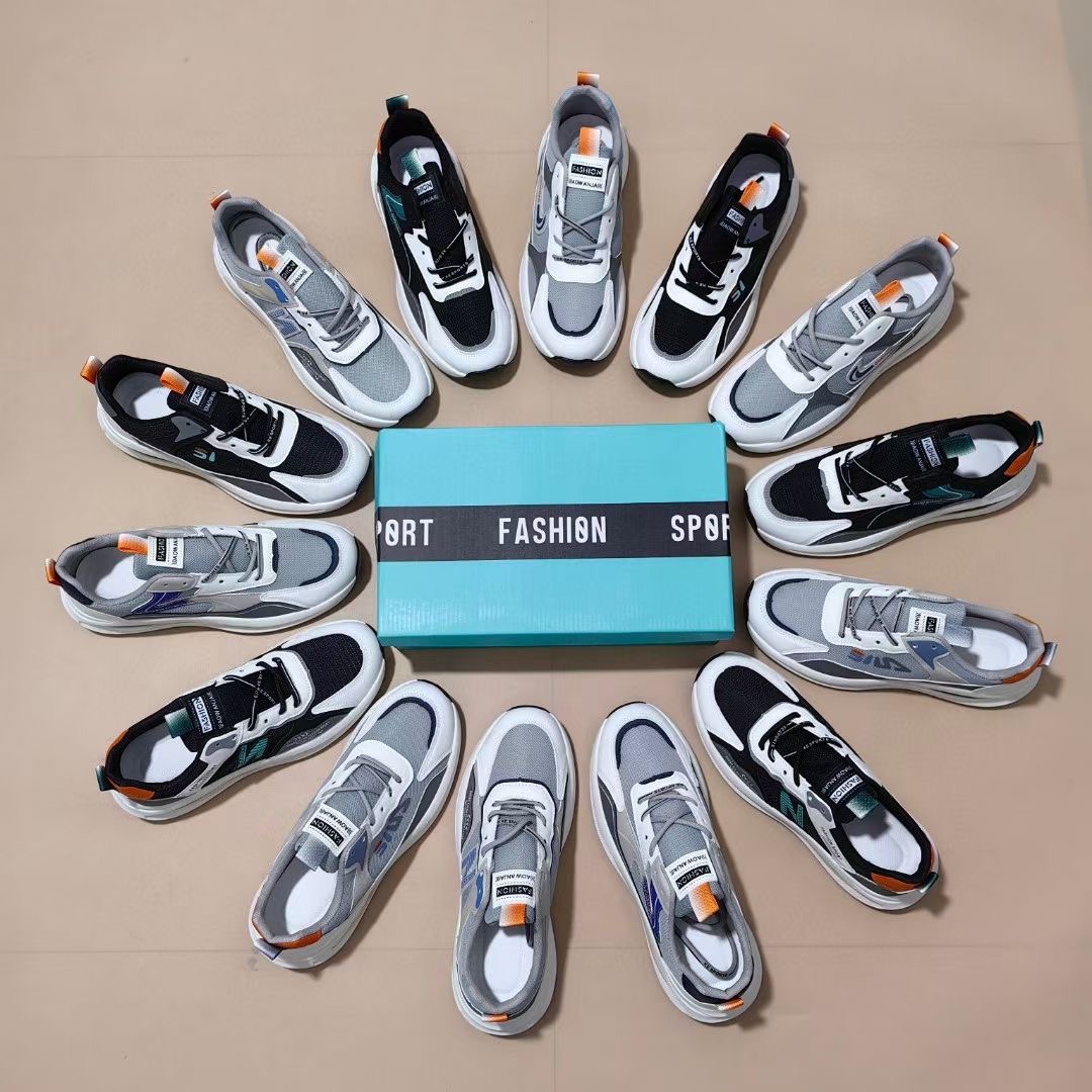 透气耐磨成年纯色休闲鞋四季通用冷粘24新款车缝线打蜡牛皮杂款