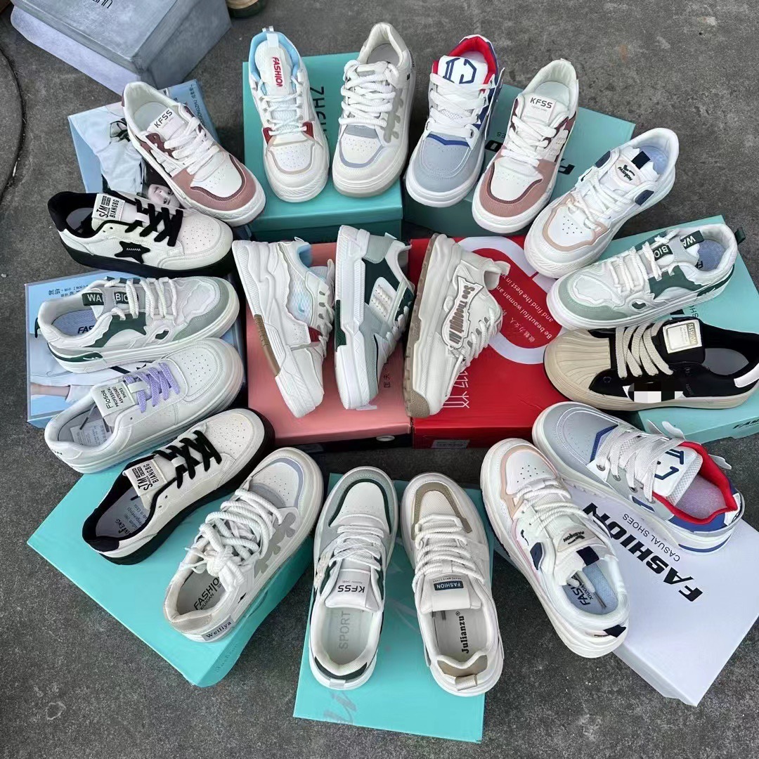 2024库存鞋学生小白鞋创业摆摊直播尾货处理鞋