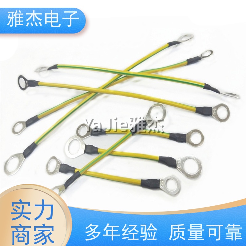 雅杰紫铜法兰静电跨接线 桥架接地线 防雷铜索 适应不同环境