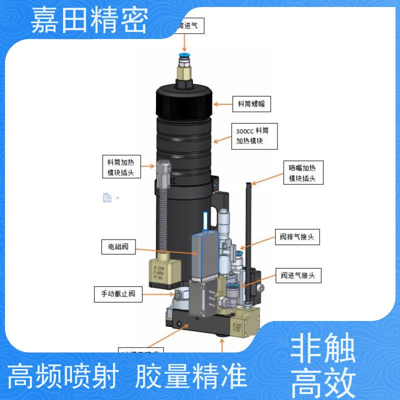 T-V7500 300CC PUR 热熔胶喷射阀温感 PT100 的精准控温技术