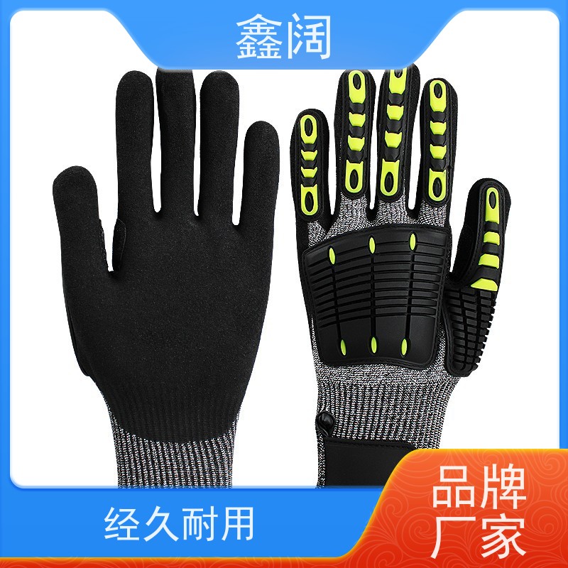 耐用又安全 鑫阔抗冲击劳保手套/抗压劳保手套 汽车维修专用 芳纶纤维内衬 抗油抗腐蚀