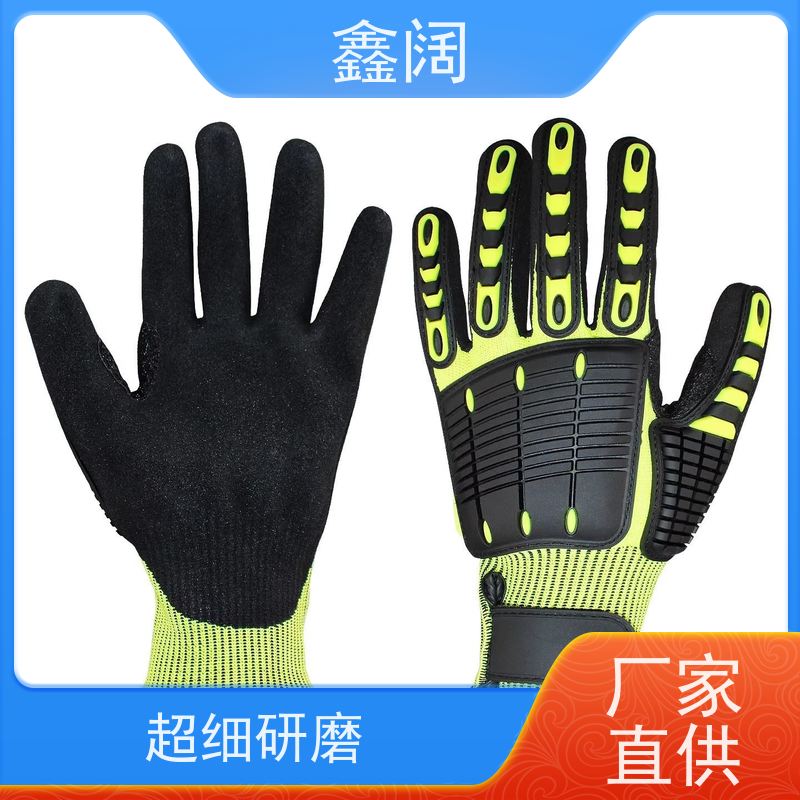 劳保行业标杆 鑫阔抗冲击劳保手套/防撞击防护手套 建筑木工适用 山羊皮+缓震凝胶 透气吸汗