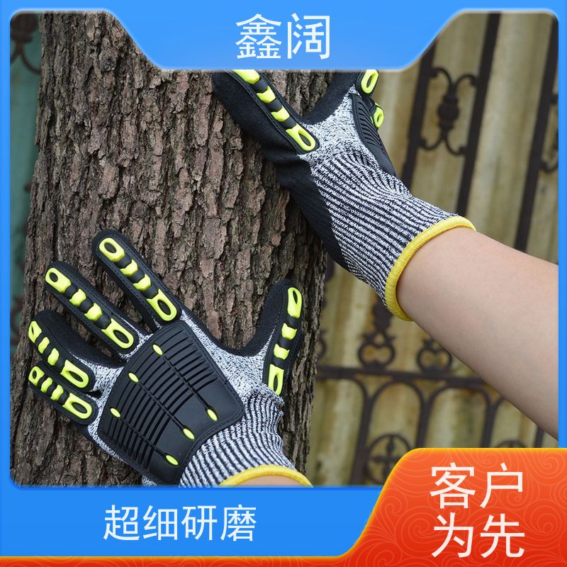 优质防护专家 鑫阔抗冲击劳保手套/抗压工作手套 高空作业必备 记忆棉内衬 减震不疲劳