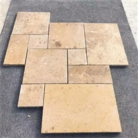 室内设计 罗曼米黄莱姆石马赛克 米黄色洞石大理石 温格米黄条石