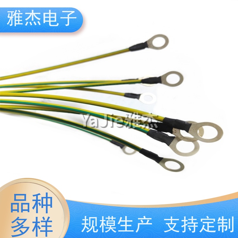 圆形黄绿双色法兰跨接线 管道静电桥架接地线 防雷铜导线规格