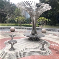 台湾广场 锻造树雕塑@佳景雕塑