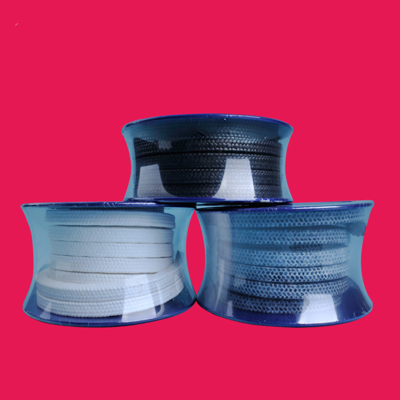 鑫昌制造PTFE增强碳素纤维盘根柱塞泵填料密封环状碳纤维垫片