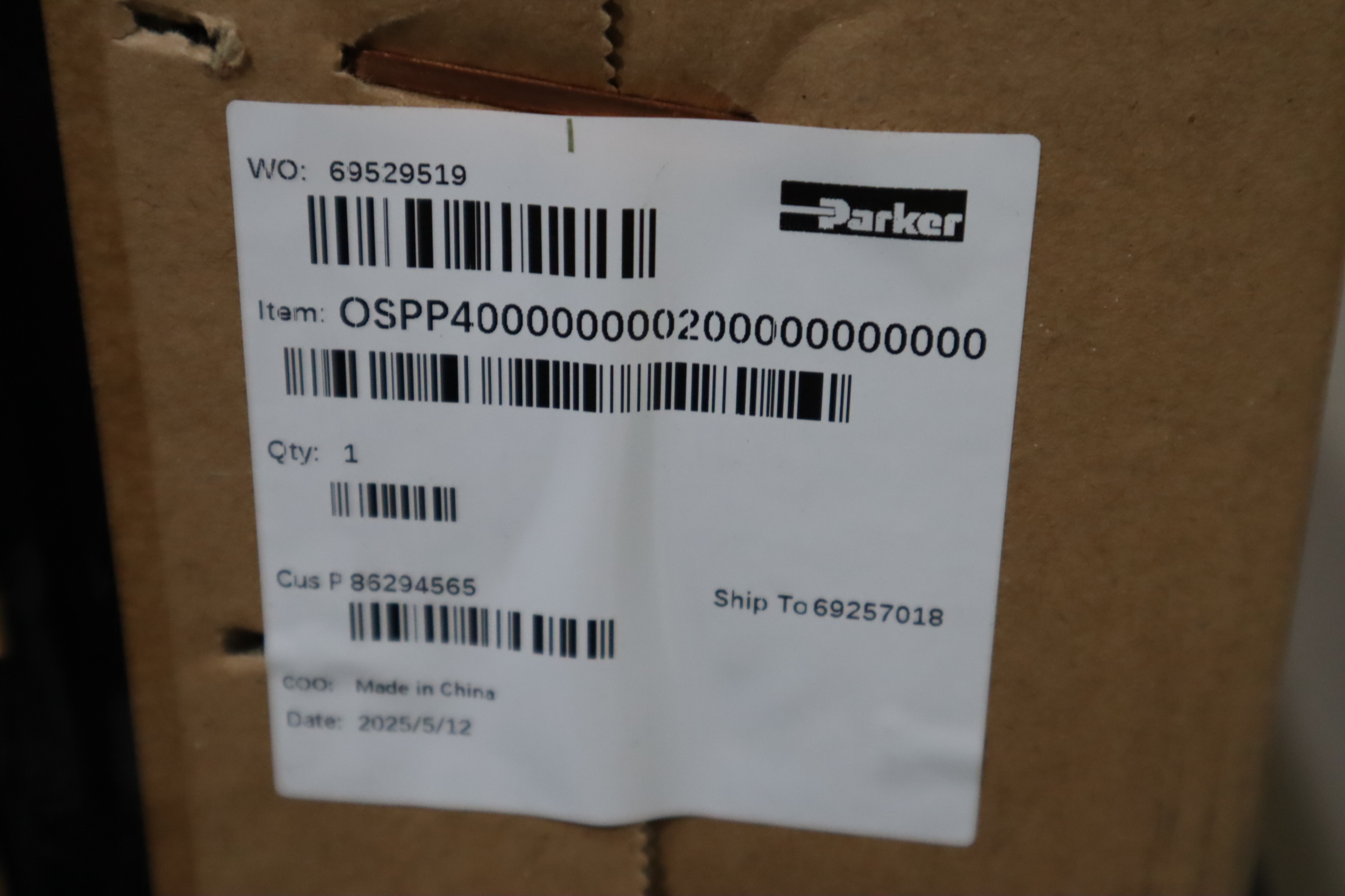 OSPP400000000200000000000美国 派克PARKER