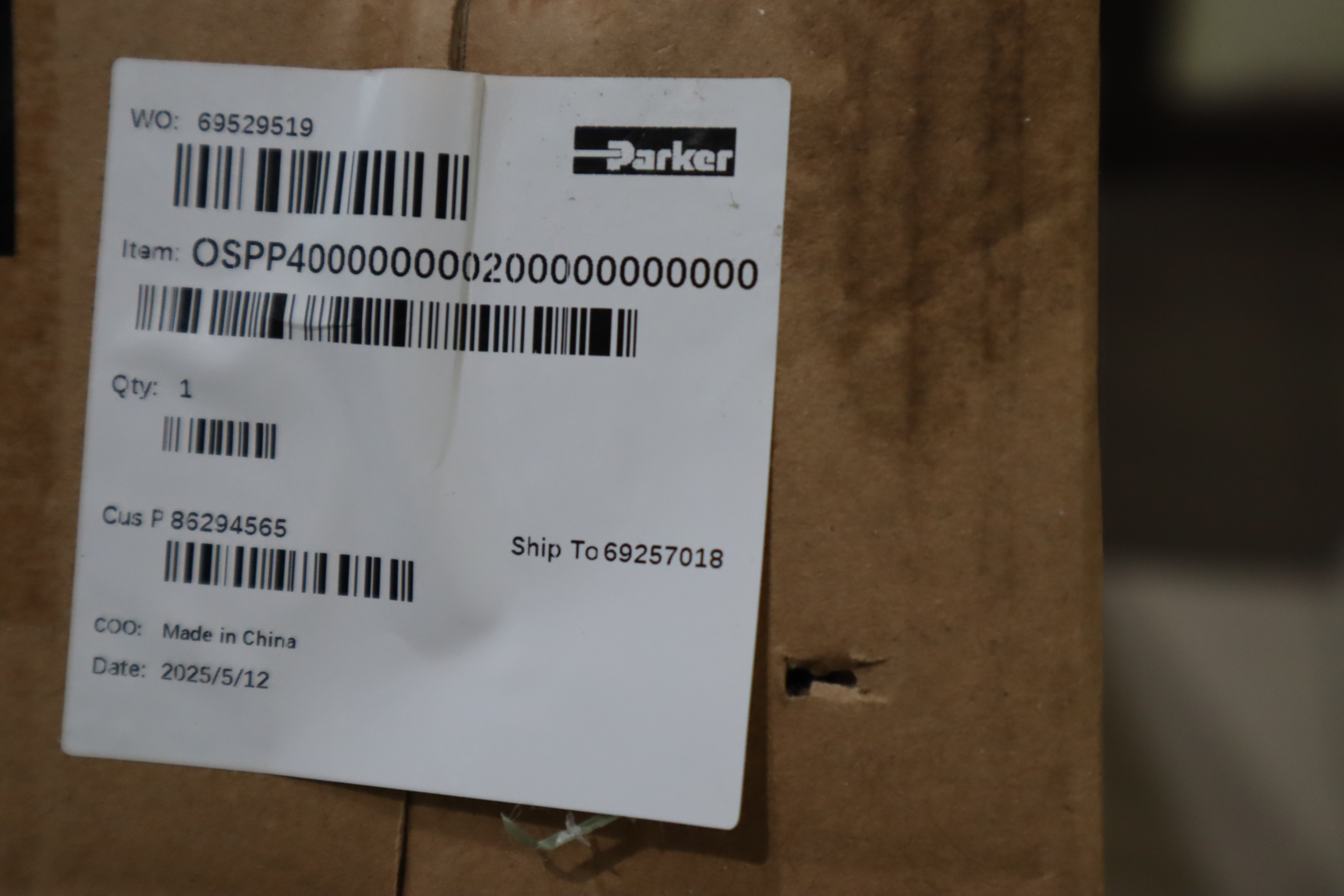 OSPP400000000200000000000美国 派克PARKER