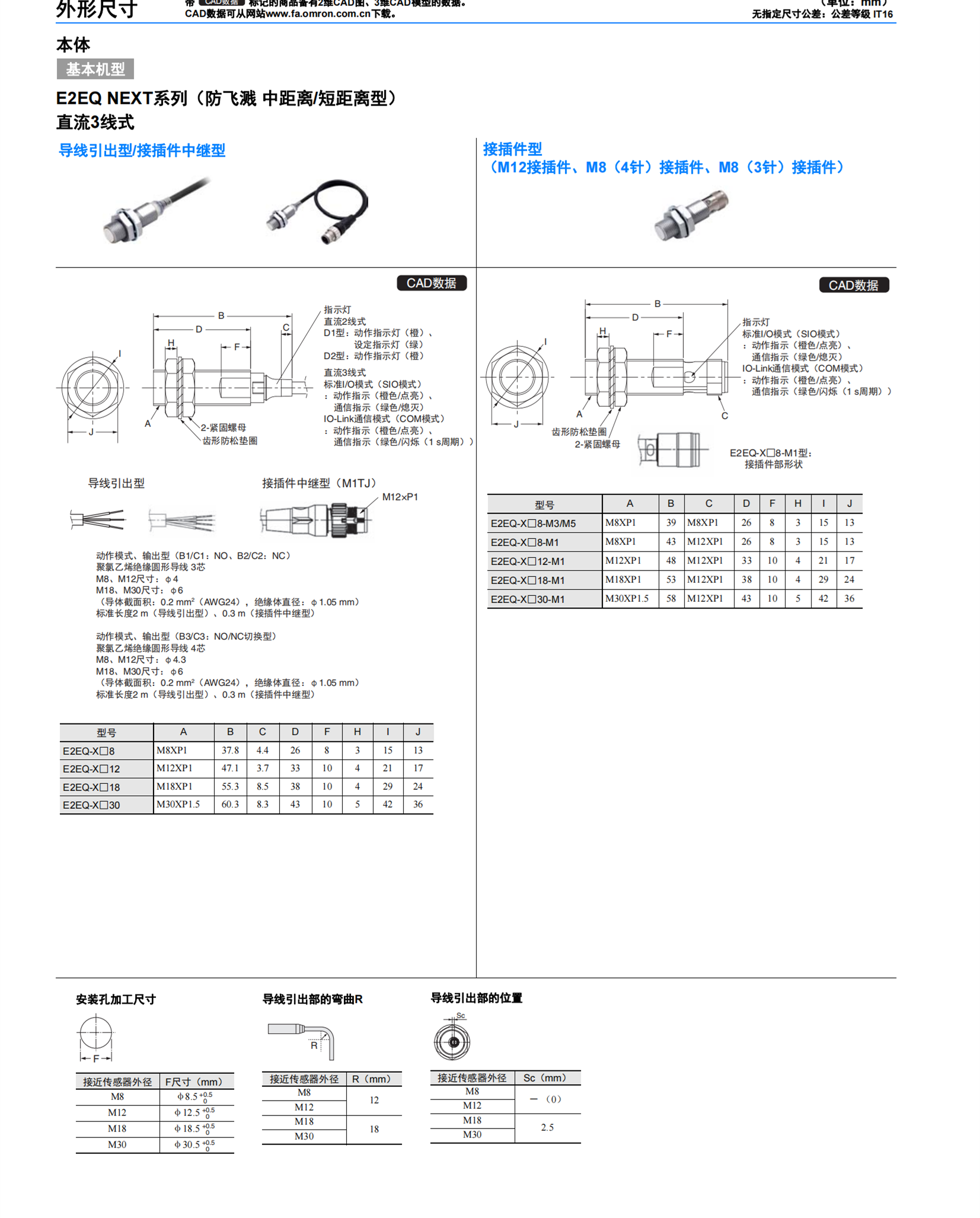 OMRON液位检测传感器E3X-NA41?2M?BY?OMS