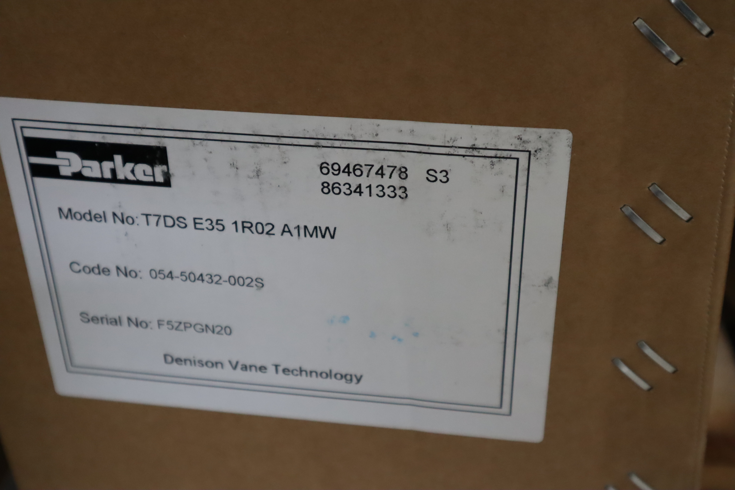T7DS E22 1R00 A1MW 054-50626-000S 派克PARKER丹尼逊DENISON