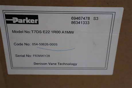 T7DS E22 1R00 A1MW 054-50626-000S 派克PARKER丹尼逊DENISON